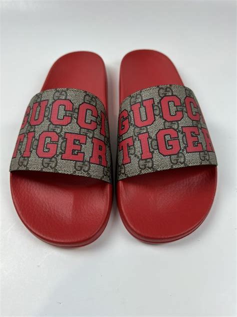 gucci pursuit slides replica|size 14 gucci slides.